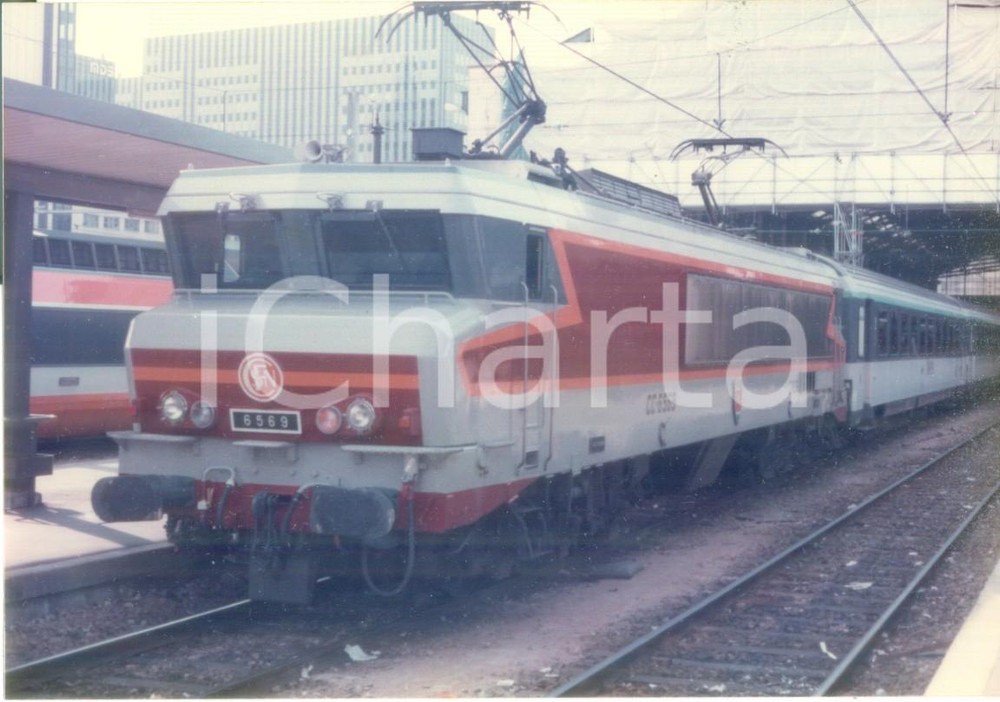 Fotografia d epoca originale 1975 ca FRANCE Treno SNCF CC6569 La MulatiÃ¨re in stazione Fotografia 1