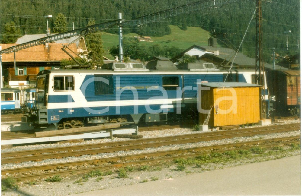 Fotografia d epoca originale 1975 ca SVIZZERA Ferrovie MOB Locomotiva elettrica B o B o GDe 4/4  Fotografia 1