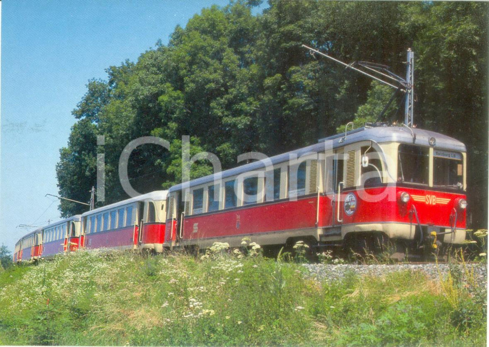 Fotografia d epoca originale 1986 SALZBURG AUSTRIA Ferrovia SETGSVB Locomotiva 31 SGP/Siemens Cartolina FG 1