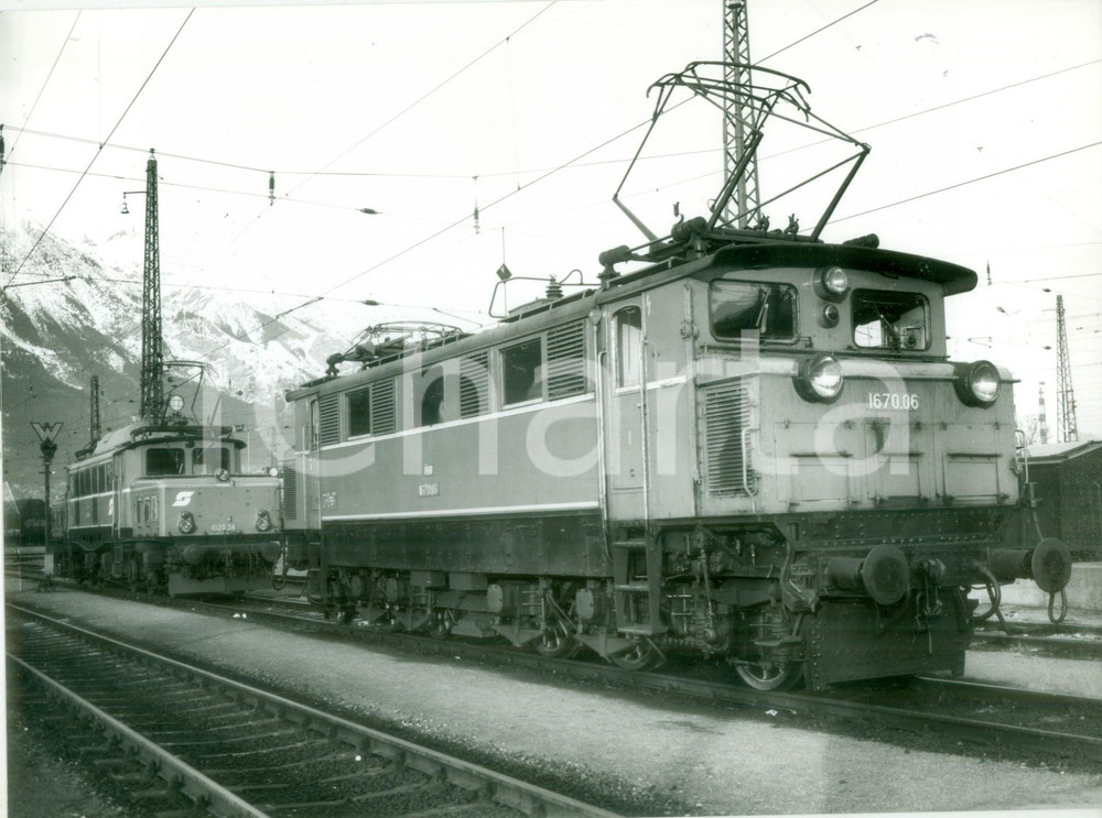 Fotografia d epoca originale 1978 AUSTRIA OSTERREICHISCHE BUNDESBAHNEN Locomotiva 1670.06 Foto seriale 1