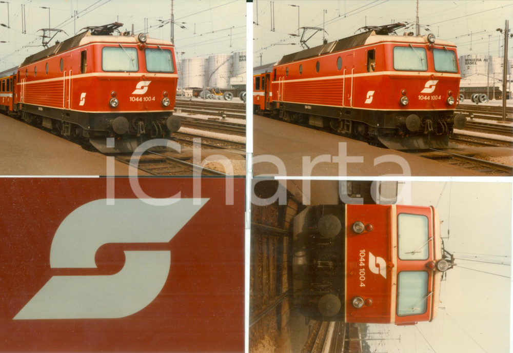 Fotografia d epoca originale 1985 BASEL SVIZZERA Ferrovie austriache locomotiva 1044 100.4 Lotto 4 foto 1