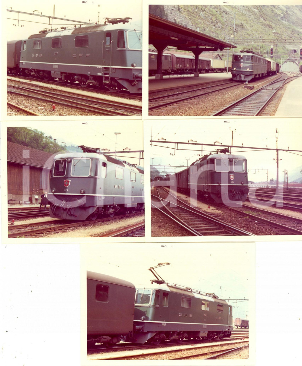 Fotografia d epoca originale 1971 SVIZZERA Ferrovie SBB CFF FFS Treno passeggeri 11173 Lotto 5 fotografie 1