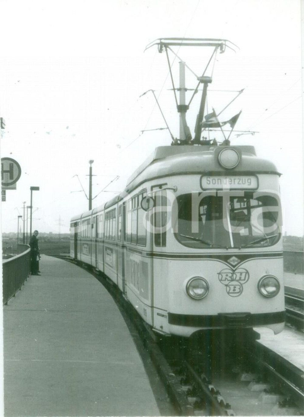 Fotografia d epoca originale 1970 VERKEHRSBETRIEBE MANNHEIM DE Treno speciale RHB VB MA Fotografia 1