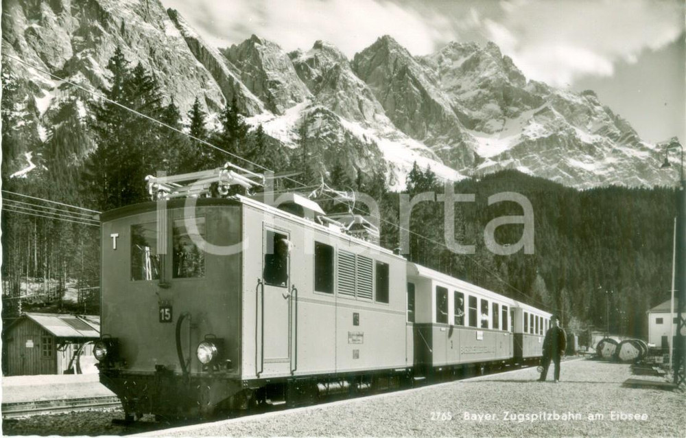 Cartolina originale da collezione 1975 GARMISCHPARTENKIRCHEN DE Bayerische Zugspitzbahn EIBSEE Cartolina FG NV 1