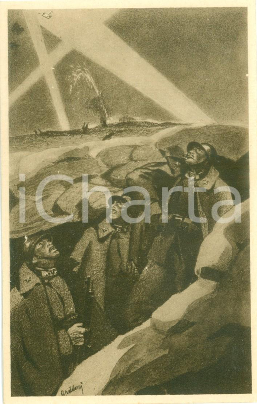 Cartolina originale da collezione 1928 X ANNUALE VITTORIA Associazione Nazionale Combattenti Cartolina NV FP 1