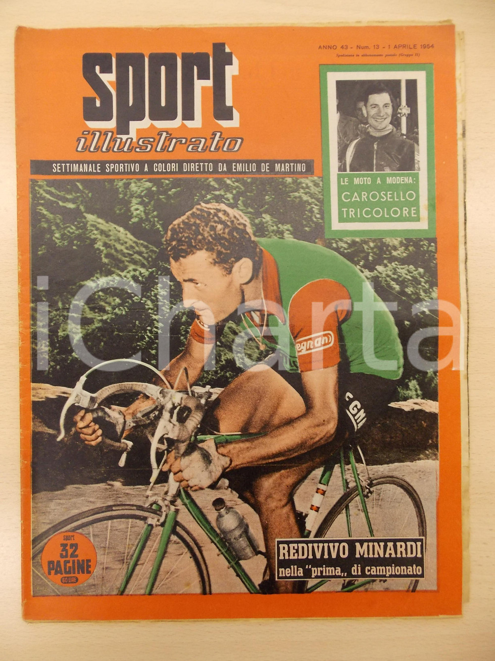 Giornale, rivista storica 1954 SPORT ILLUSTRATO La grande partita fra JUVENTUS e BOLOGNA Rivista 1