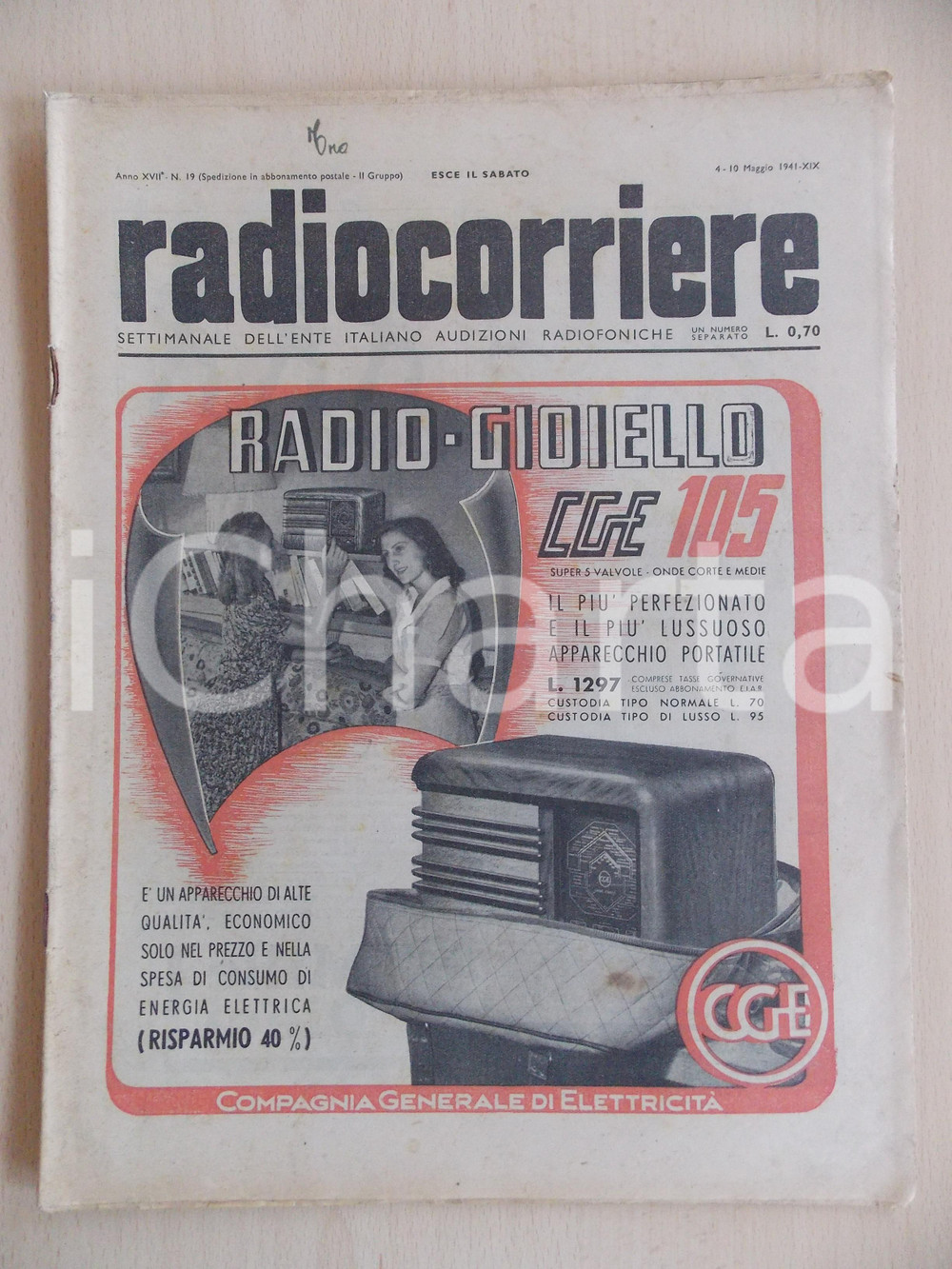 Giornale, rivista storica 1941 RADIOCORRIERE EIAR L Adriatico dominato dal Tricolore Rivista ILLUSTRATA 1