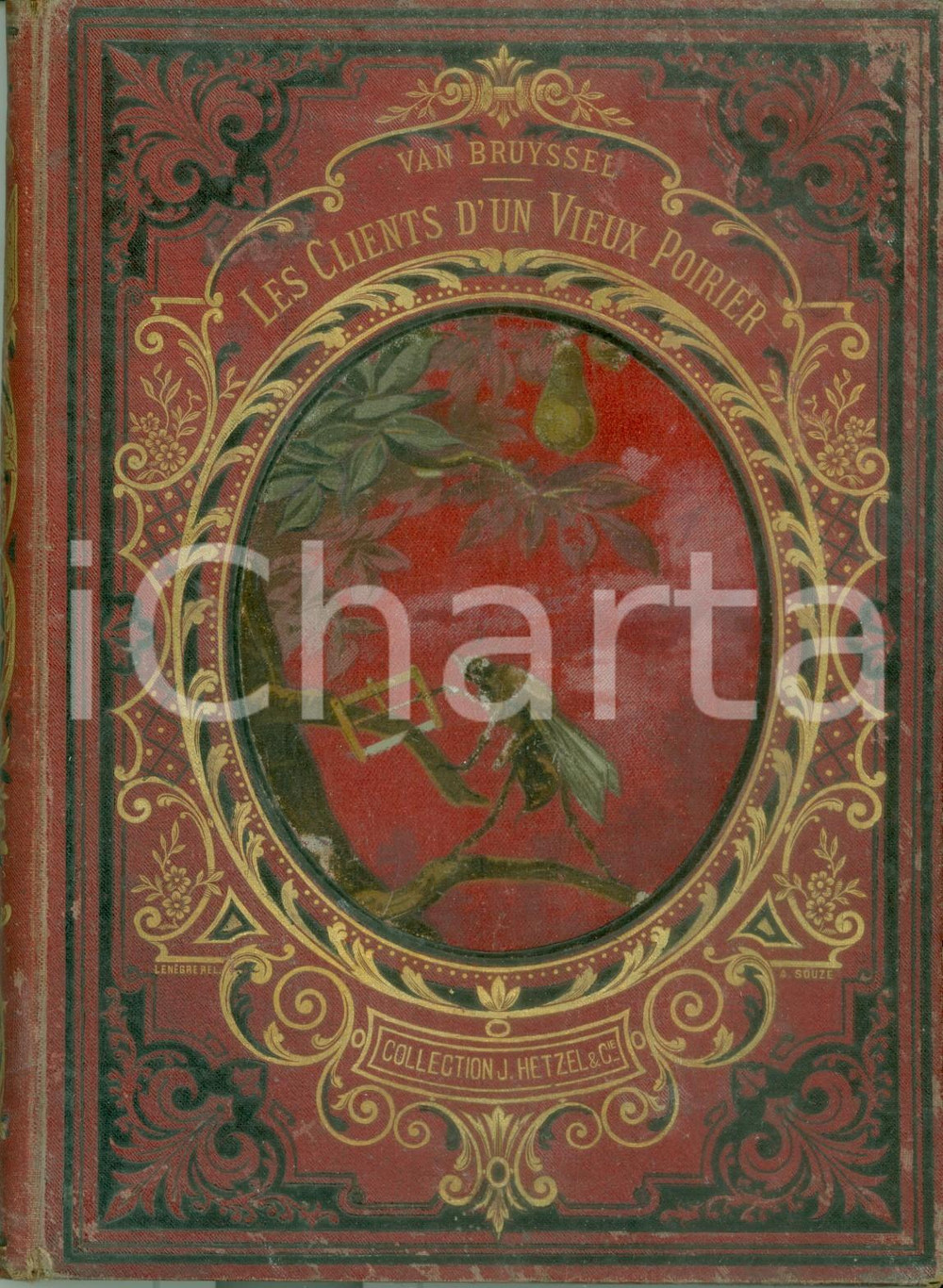 Libro, pubblicazione d epoca 1890 ca Ernest VAN BRUYSSEL Les clients d un vieux poirier HETZEL ILLUSTRE 1