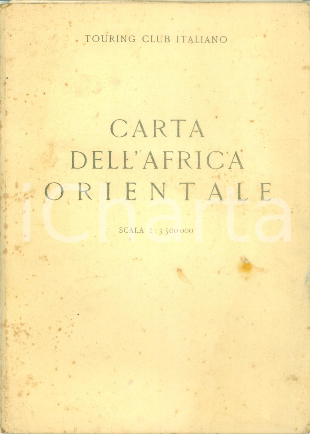 1935 TOURING CLUB ITALIANO Carta dell'Africa Orientale *Mappa pieghevole