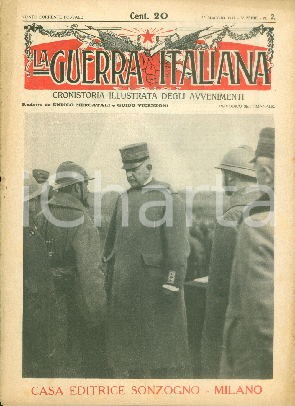 Giornale, rivista storica 1917 LA GUERRA ITALIANA WW1 Il lavoro del Parlamentino Interalleato Rivista 1