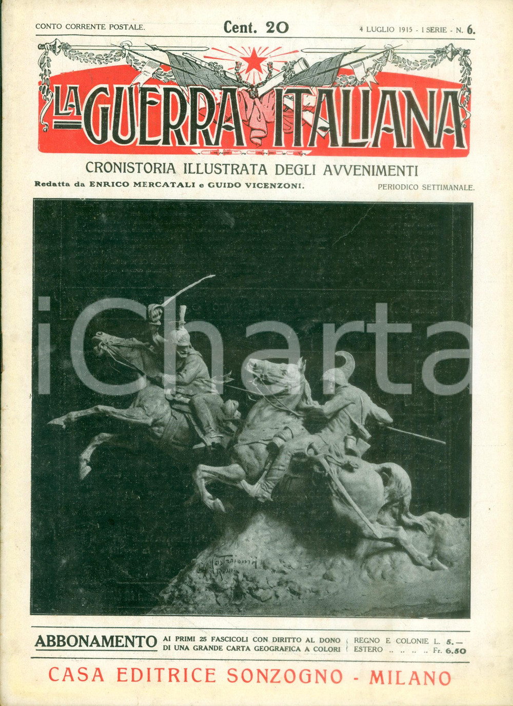 Giornale, rivista storica 1915 LA GUERRA ITALIANA WW1 Fortezze e trincee a GORIZIA Rivista ILLUSTRATA 1
