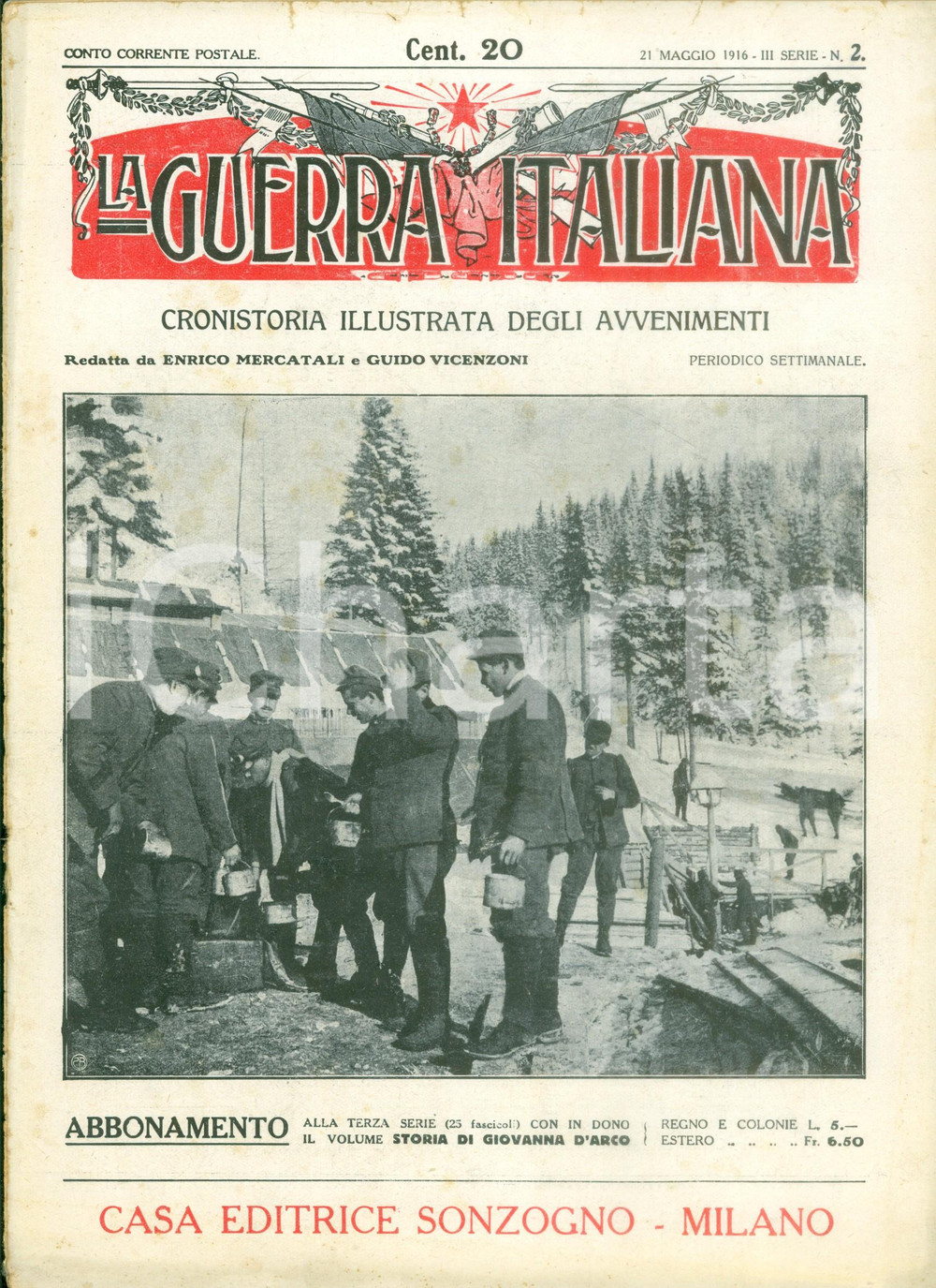 Giornale, rivista storica 1916 LA GUERRA ITALIANA WW1 Voci tedesche di pace da AUSTRIA e GERMANIA 1