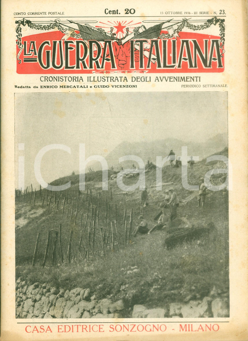 Giornale, rivista storica 1916 LA GUERRA ITALIANA WW1 La guerra nel TRENTINO e nel CADORE Rivista 1
