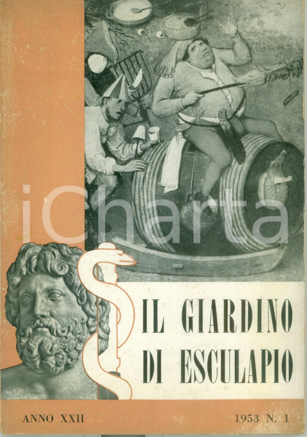 Giornale, rivista storica 1953 IL GIARDINO DI ESCULAPIO Rivista di storia della medicina ILLUSTRATA 1