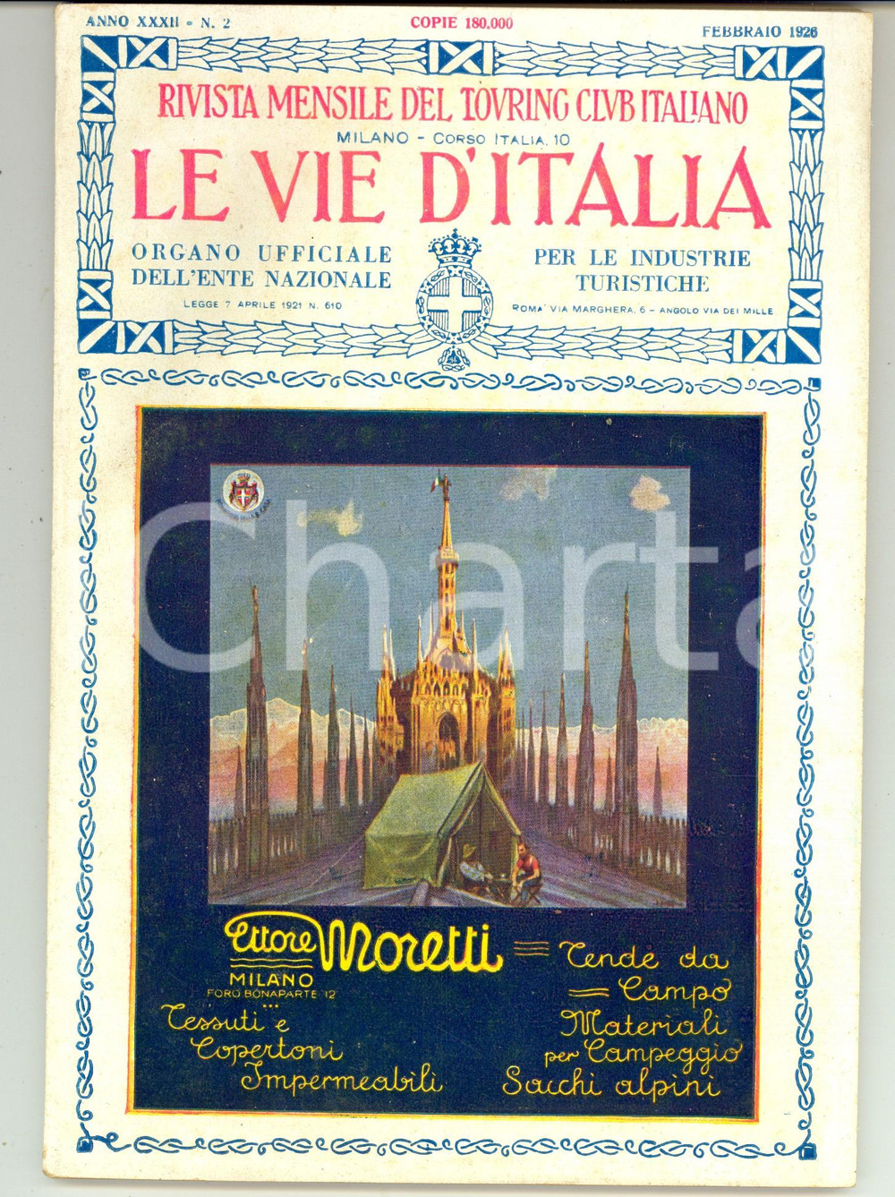 Giornale, rivista storica 1926 LE VIE D ITALIA TCI La ferrovia silana Rivista anno XXXII nÂ°2 1