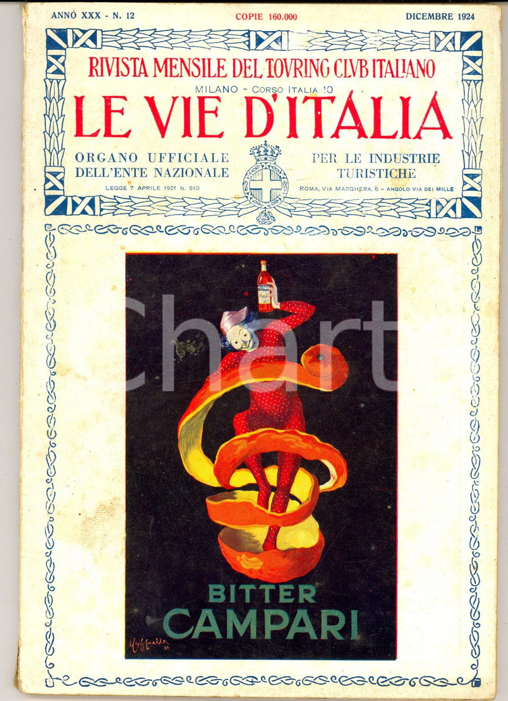 Giornale, rivista storica 1924 LE VIE D ITALIA TCI Foiano della Chiana e Marciano Anno XXX nÂ°12 1