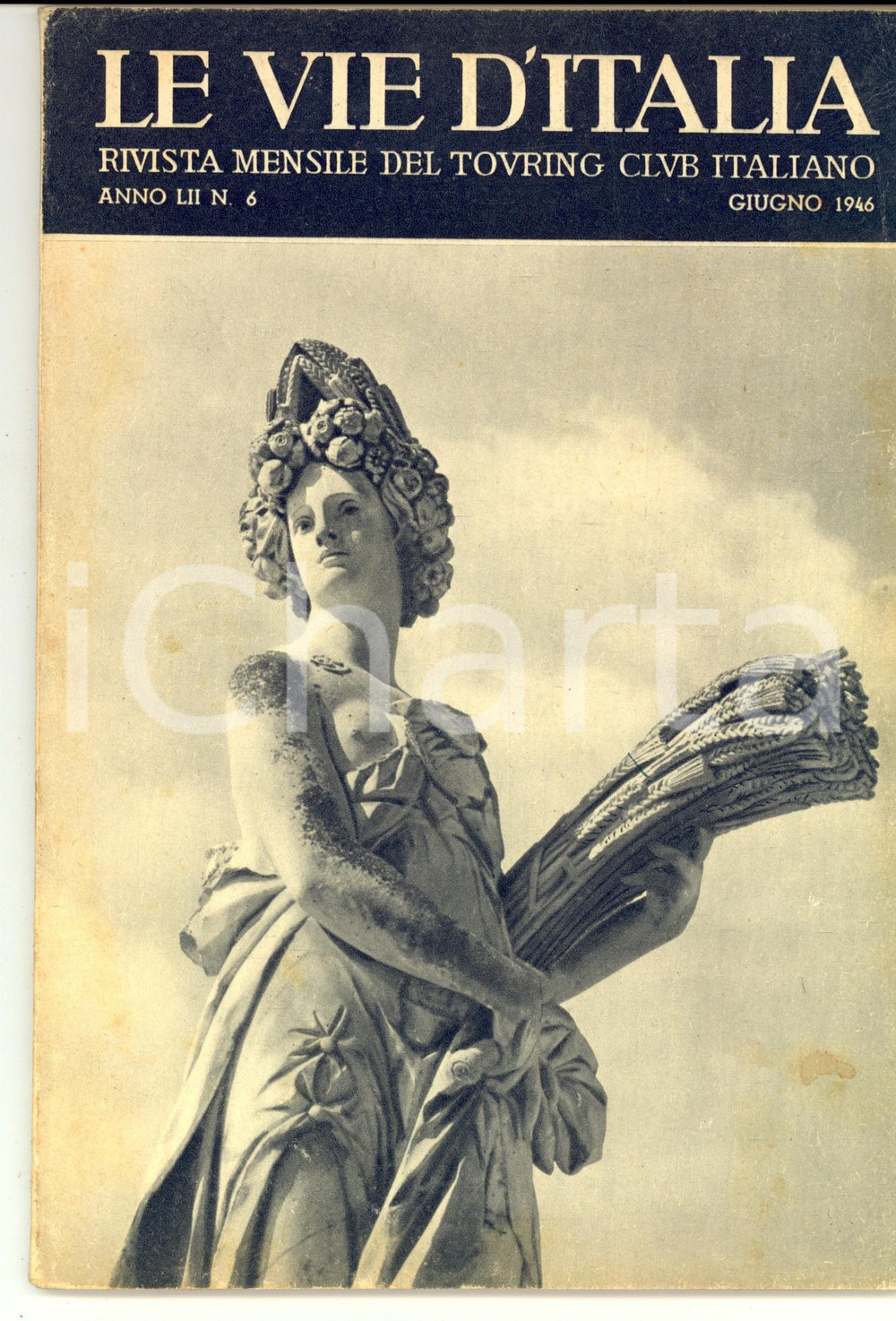 Giornale, rivista storica 1946 LE VIE D ITALIA TCI Museo delle Terme di Diocleziano Anno LII n. 6 1