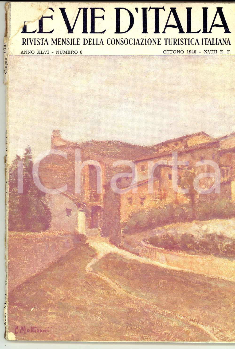 Giornale, rivista storica 1940 LE VIE D ITALIA TCI Mercato del pesce a Porto Corsini Anno XLVI nÂ° 6 1