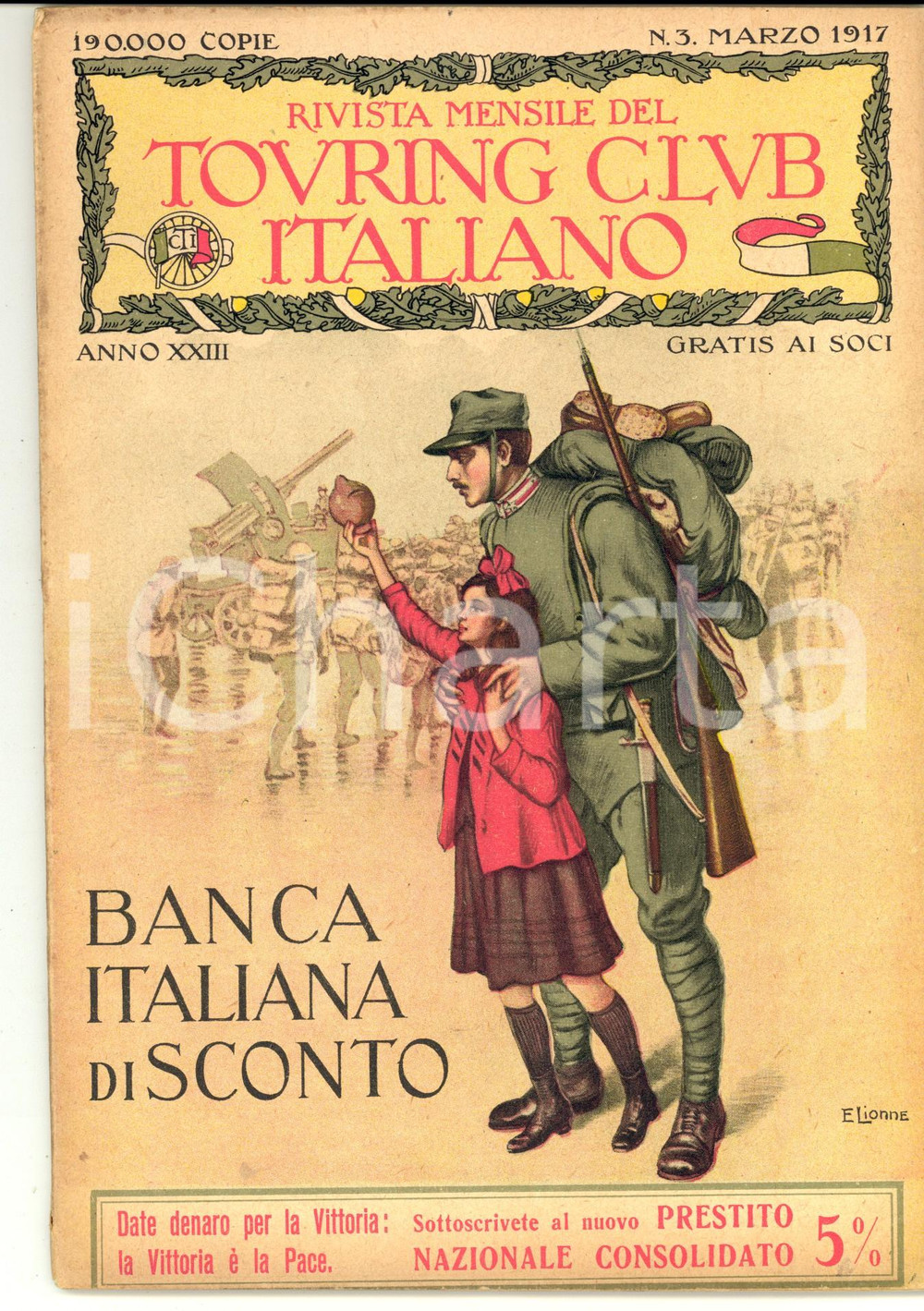 Giornale, rivista storica 1917 TOURING CLUB ITALIANO Valle inferiore del Sarca Rivista anno XXIII nÂ°3 1