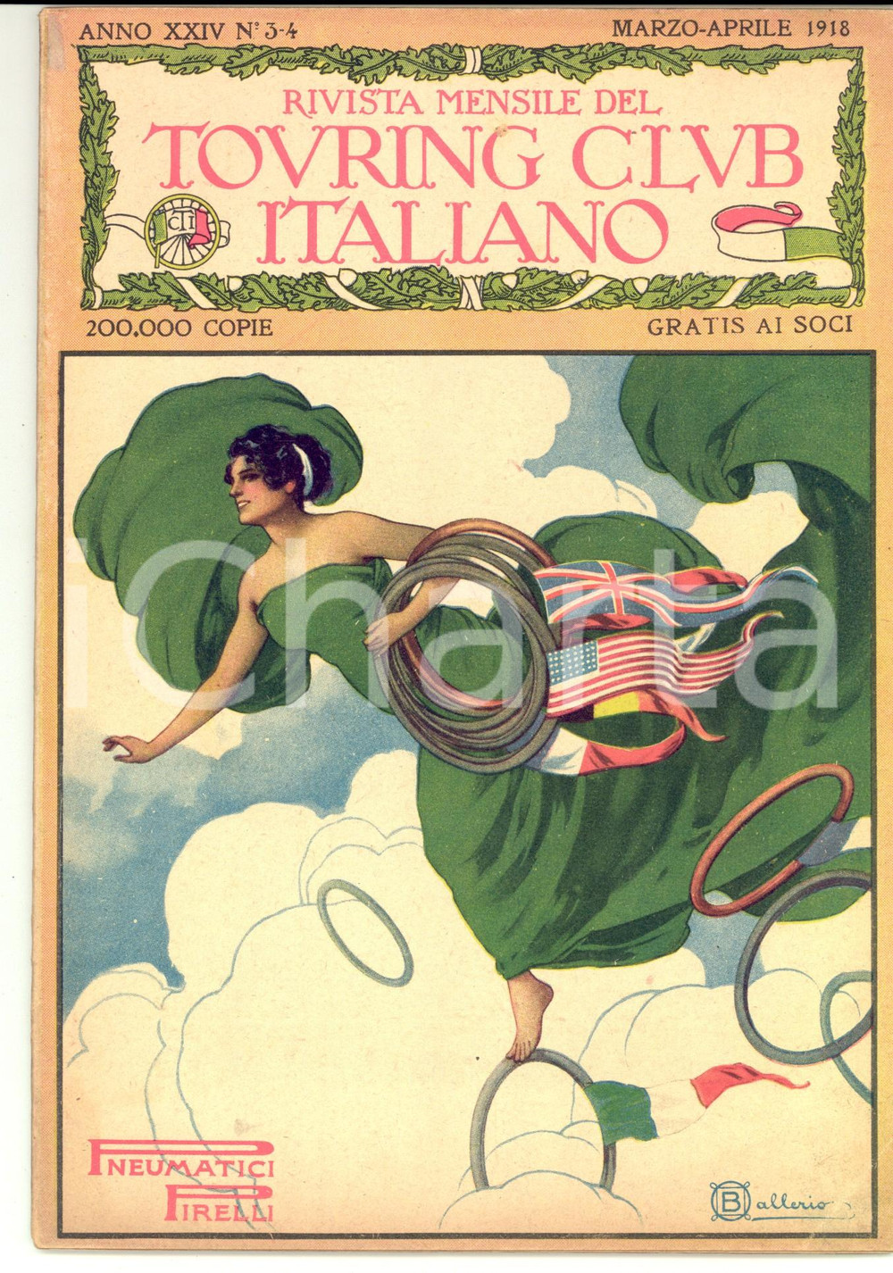 Giornale, rivista storica 1918 TOURING CLUB ITALIANO Santuario della TrinitÃ  sotto il monte Autore nÂ° 34 1