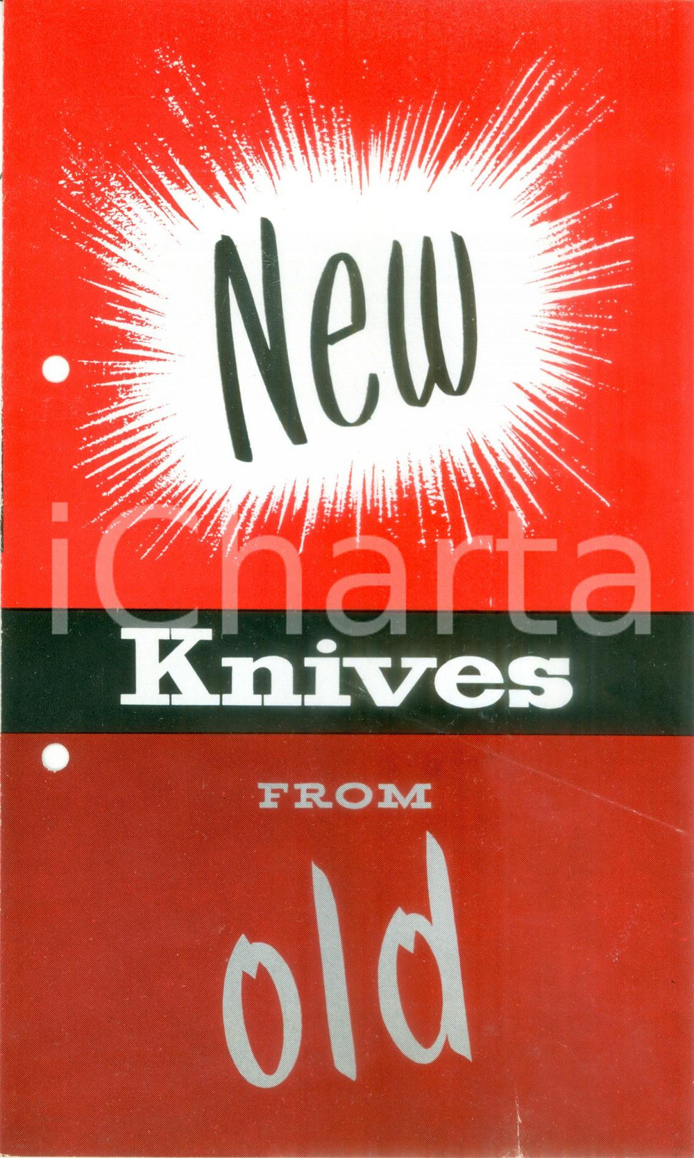 Materiale pubblicitario d’epoca 1960 ca SHEFFIELD UK Knife Treatment Co. Ltd. Opuscolo per molatura coltelli 1