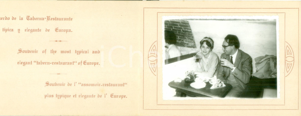 Materiale pubblicitario d’epoca 1955 ca MADRID Recuerdo de LAS CUEVAS DE LUIS CANDELAS Opuscolo con fotografia 1