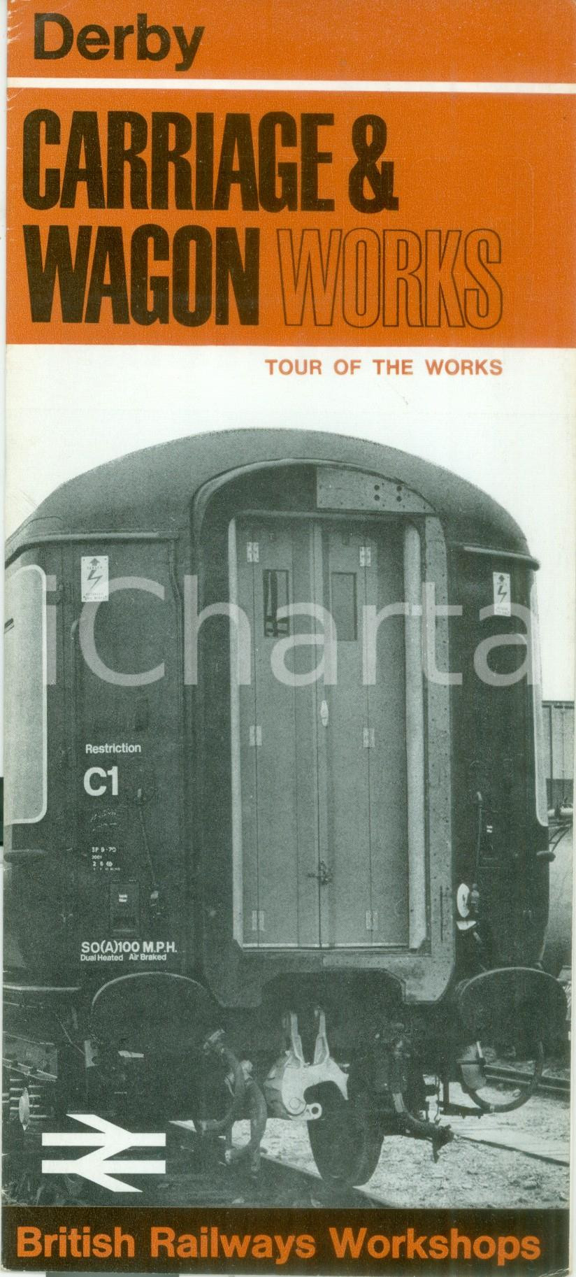 Materiale pubblicitario d’epoca 1970 ca BRITISH RAILWAYS WORKSHOPS Ferrovie di DERBY Opuscolo ILLUSTRATO 1