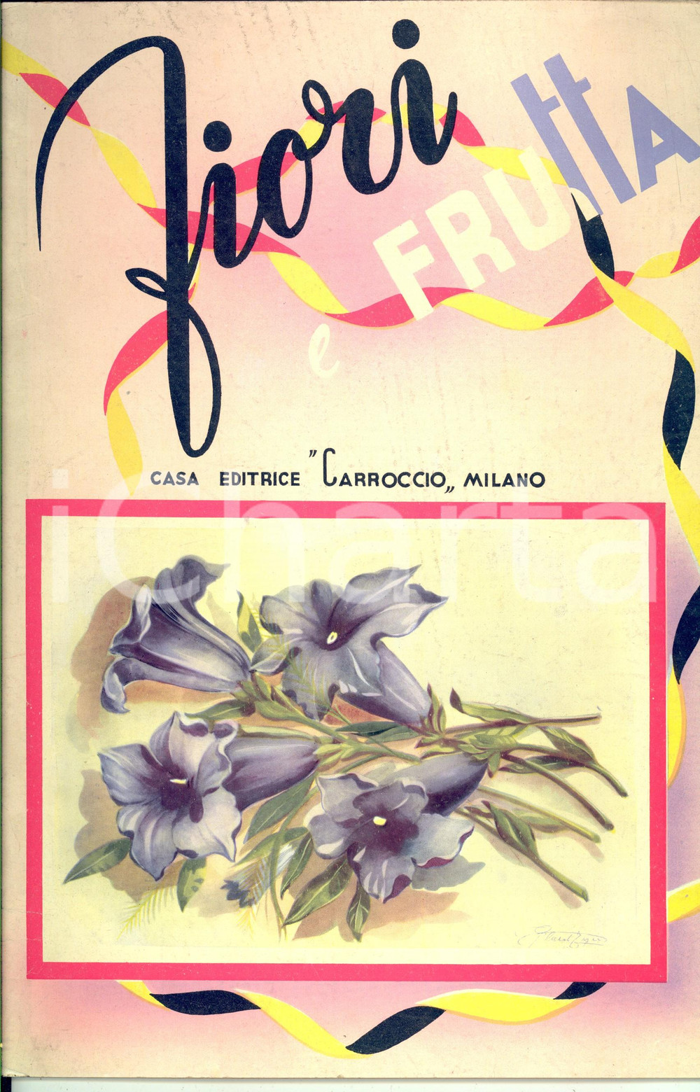 Libro, pubblicazione d epoca 1950 ca MILANO Fiori e frutta  Pubblicazione ILLUSTRATA Eugenio GIRARDI 1