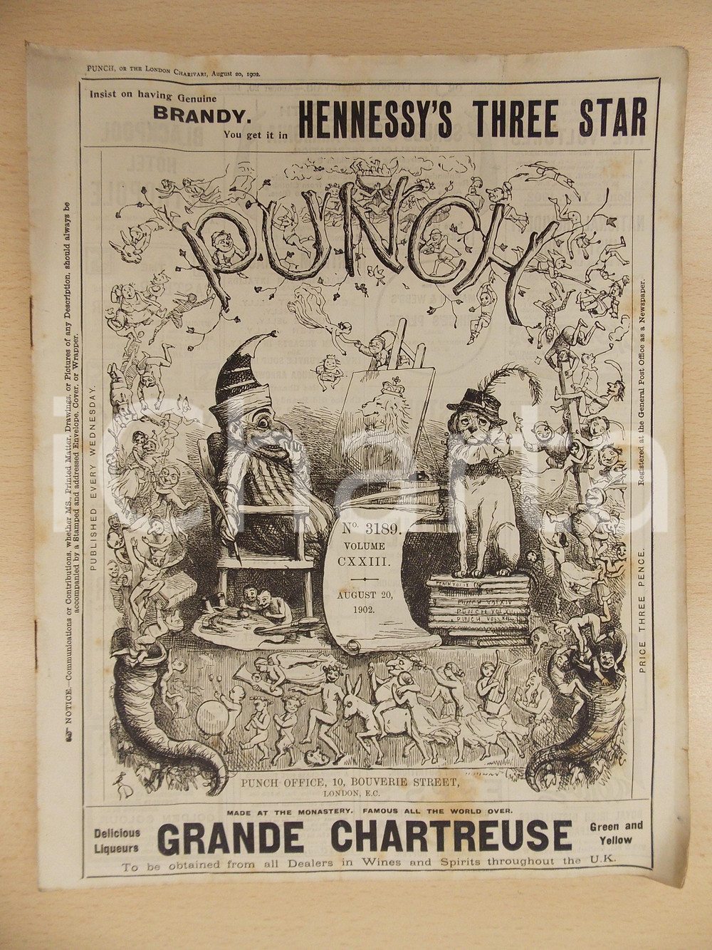 Giornale, rivista storica 1902 LONDON Rivista PUNCH n. 3189 Giornale satirico ILLUSTRATO 1