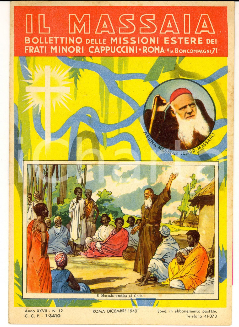 Giornale, rivista storica 1940 ROMA IL MASSAIA Bollettino missioni africane CAPPUCCINI ILLUSTRATO 1