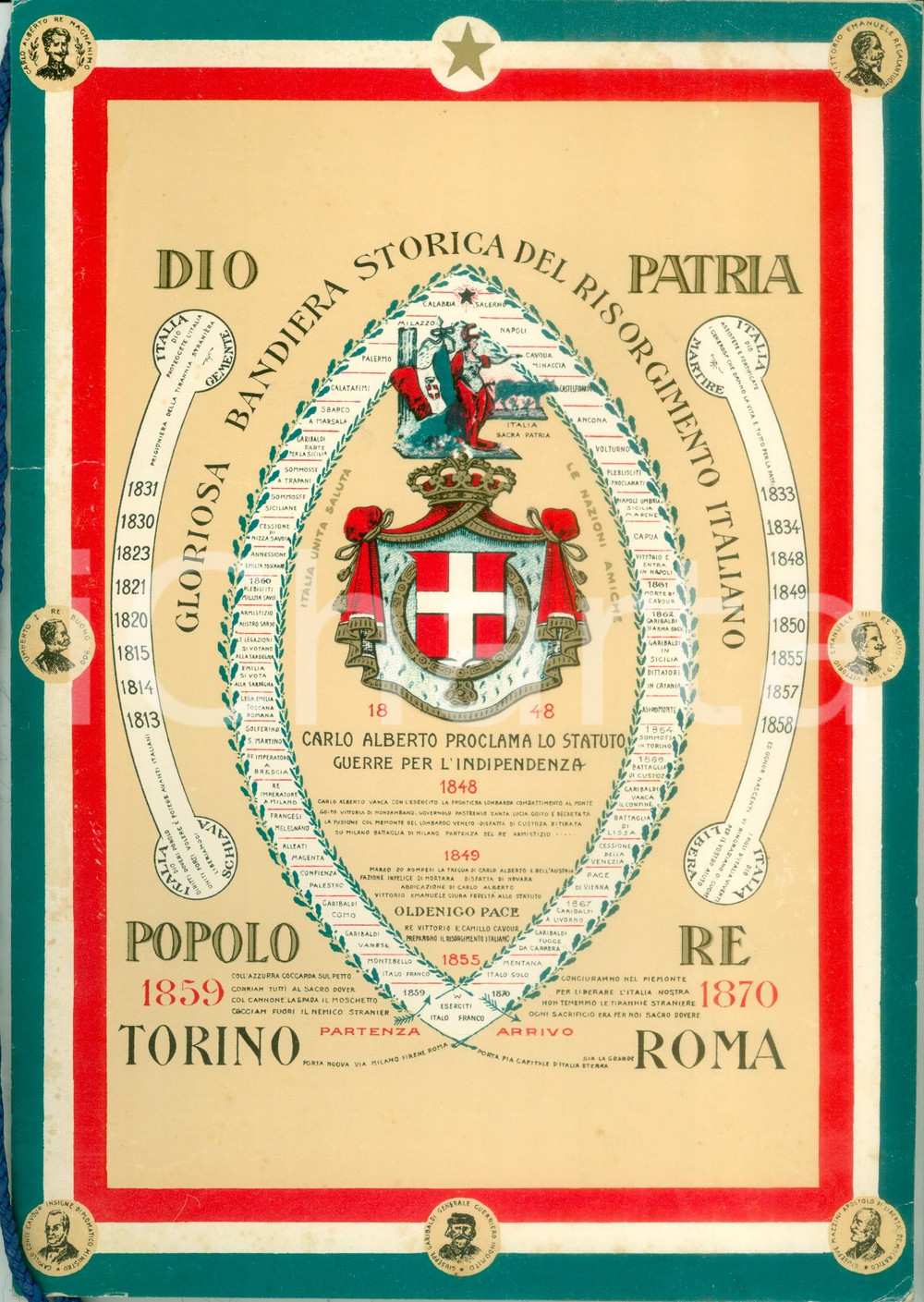 Oggetto da collezione cartaceo 1979 ROMA Calendario Unione Monarchica Italiana Con cordoncino originale 1