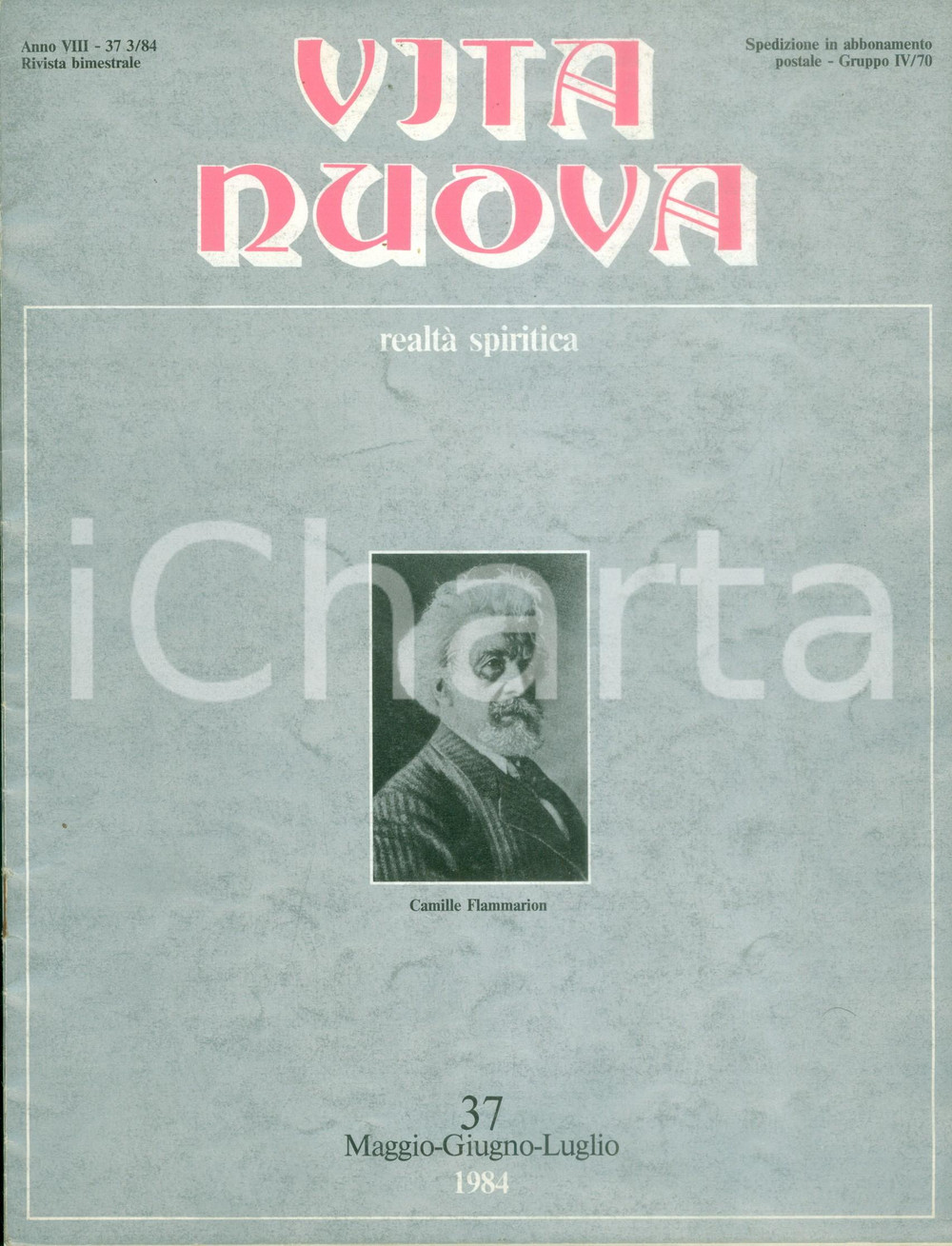 Giornale, rivista storica 1984 VITA NUOVA Movimento Spiritico Camille FLAMMARION universo intelligente 1