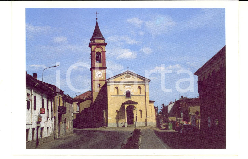 Oggetto da collezione cartaceo 1990 ca CAMERIANO NO Parrocchia di SANTO STEFANO Biglietto con foto crocifisso 1