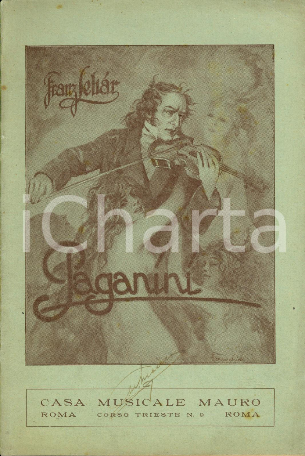 Oggetto da collezione cartaceo 1930 ca Franz LEHAR Paul KNEPLER BÃ©la JENBACH Paganini  Operetta in 3 atti 1