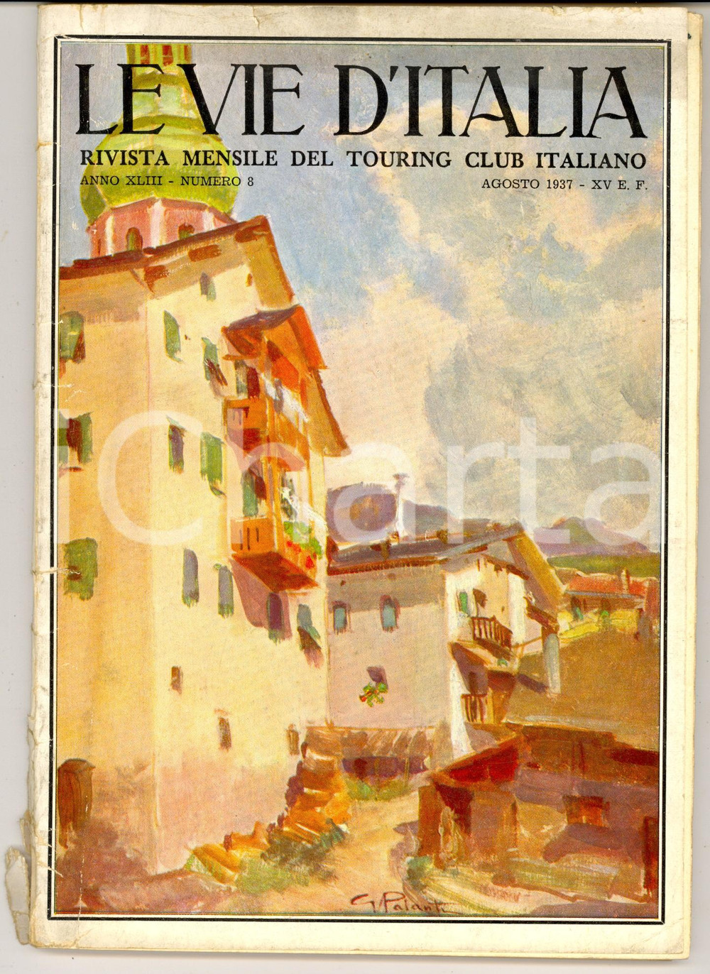 Giornale, rivista storica 1937 LE VIE D ITALIA TCI Tonnare dell Alto Adriatico Rivista anno XLIII nÂ°8 1