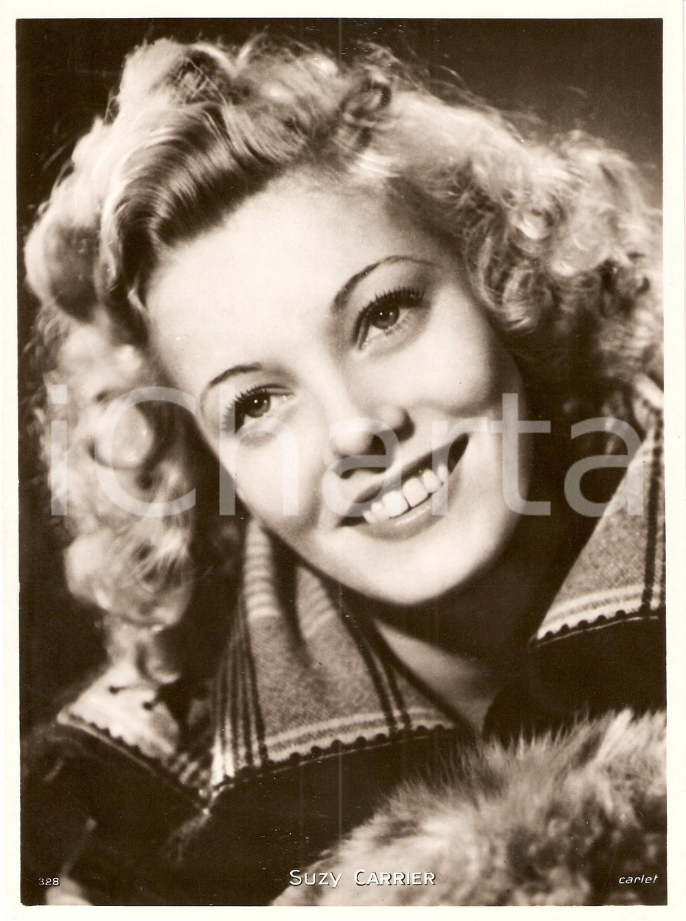 Fotografia d epoca originale 1940 ca CINEMA Actress Suzy CARRIER Portrait Fotografia seriale 1