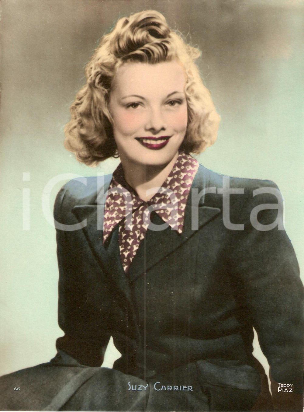Fotografia d epoca originale 1935 ca CINEMA Actress Suzy CARRIER Portrait Fotografia seriale 1