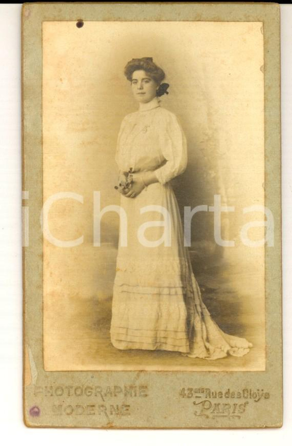 Fotografia d epoca originale 1920 ca PARIS Ritratto di Noemie BRUNNER Photographie Moderne CDV 1