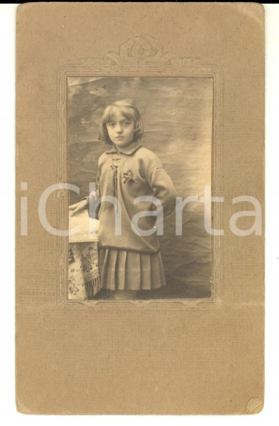 Fotografia d epoca originale 1924 MARSEILLE Portrait de Claudette BRESSAND Ã©cole SAINT HENRI Photo CDV 1