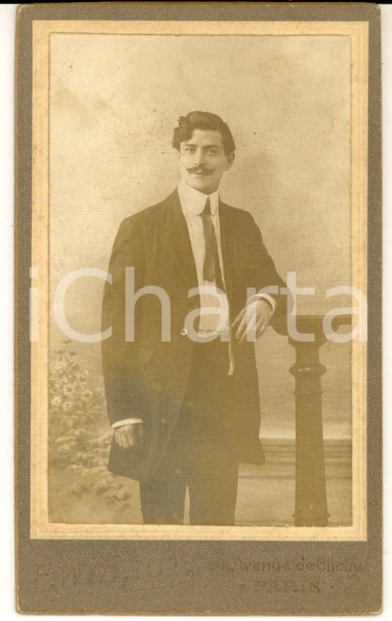 Fotografia d epoca originale 1912 PARIS Ritratto di AndrÃ© LECOMTE Fotografia F. WIBAUT CDV 1