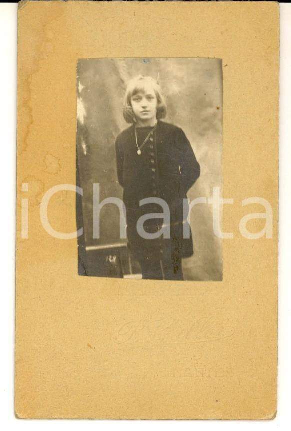 Fotografia d epoca originale 1925 MARSEILLE Portrait de Claudette BRESSAND Ã©cole SAINT HENRI Photo CDV 1