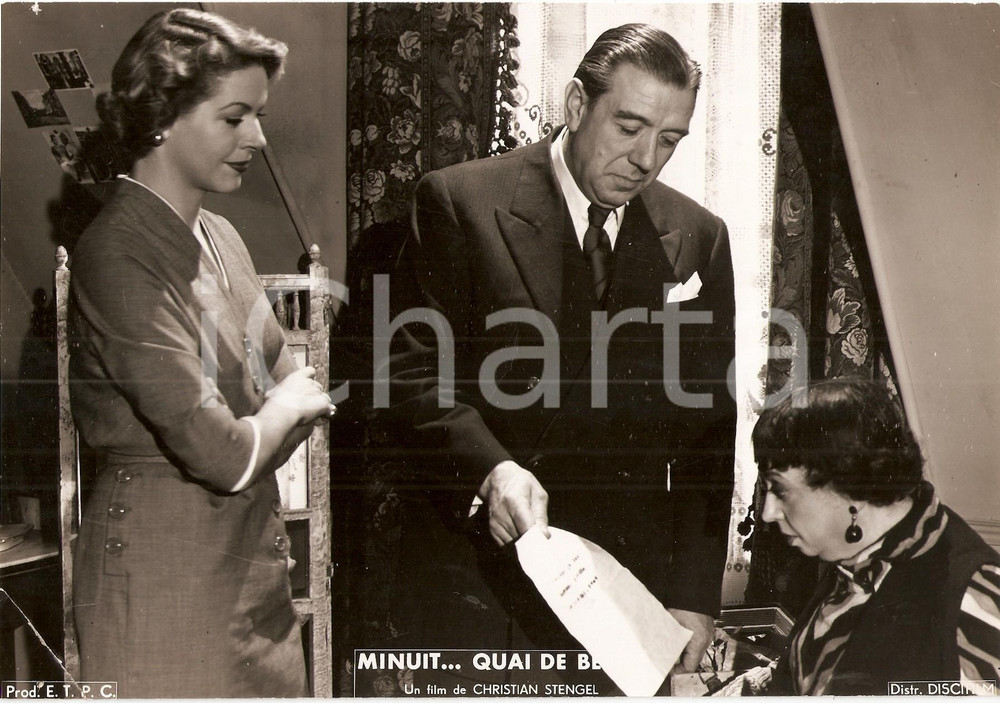 Fotografia d epoca originale 1953 MINUIT...QUAI DE BERCY Madeleine ROBINSON Lysiane REY Georges RANDAX Foto 1