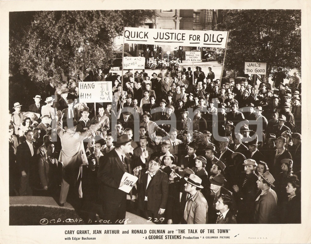 Fotografia d epoca originale 1942 THE TALK OF THE TOWN Directed by George STEVENS Foto di scena 1