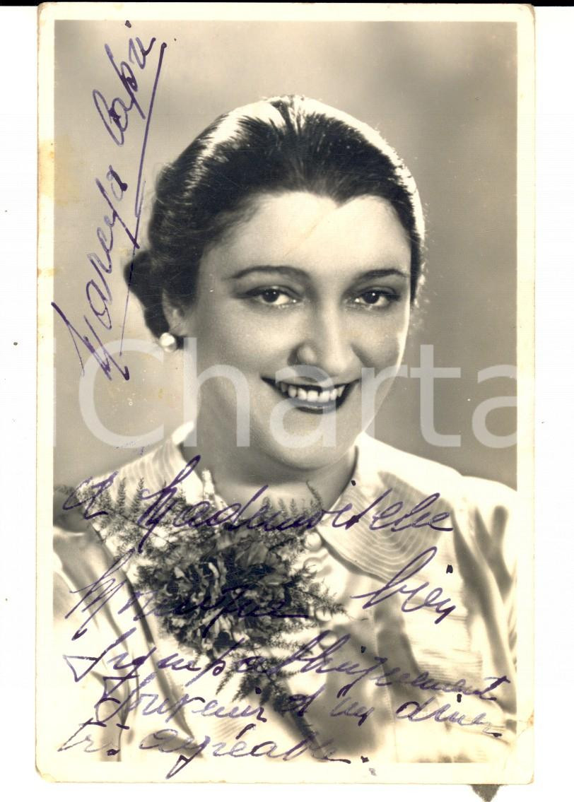 Autografo originale 1930 ca CINEMA Attrice Marcya CAPRI Fotografia con AUTOGRAFO 1
