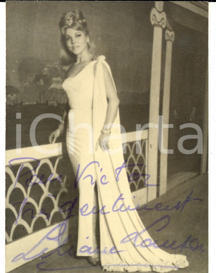 Autografo originale 1940 ca LIRICA Cantante Liliane LANSON in costume di scena Foto con AUTOGRAFO 1