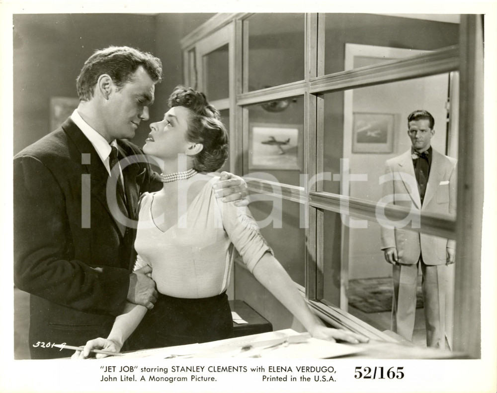 Fotografia d epoca originale 1952 JET JOB John LITEL Elena VERDUGO Directed by William BEAUDINE Foto 1