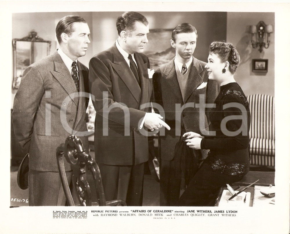 Fotografia d epoca originale 1946 AFFAIRS OF GERALDINE Jane WITHERS James LYDON William HAADE Grant WITHERS 1