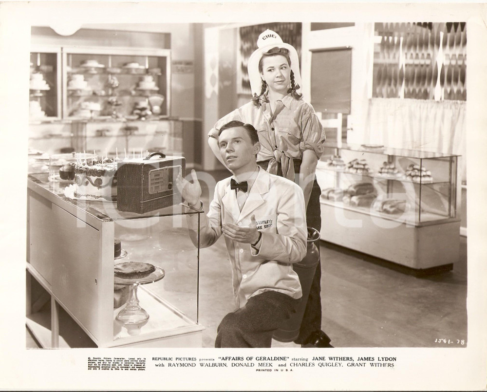 Fotografia d epoca originale 1946 AFFAIRS OF GERALDINE Jane WITHERS James LYDON listen to the radio Foto 1