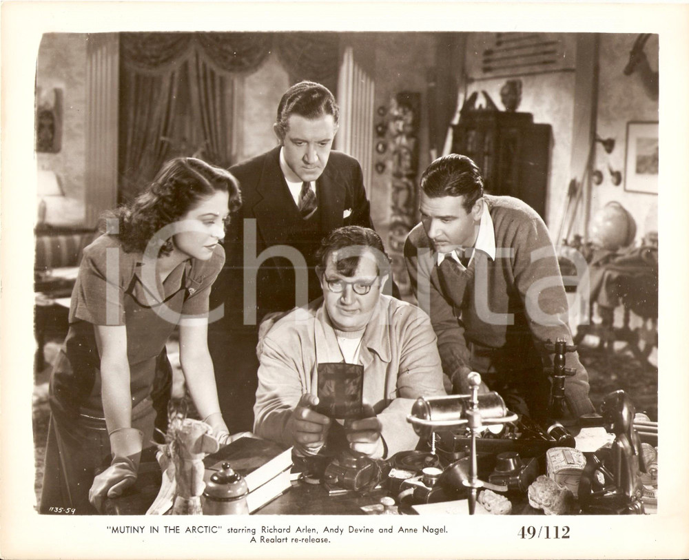 Fotografia d epoca originale 1941 MUTINY IN THE ARCTIC Richard ARLEN Andy DEVINE Addison RICHARDS Foto scena 1
