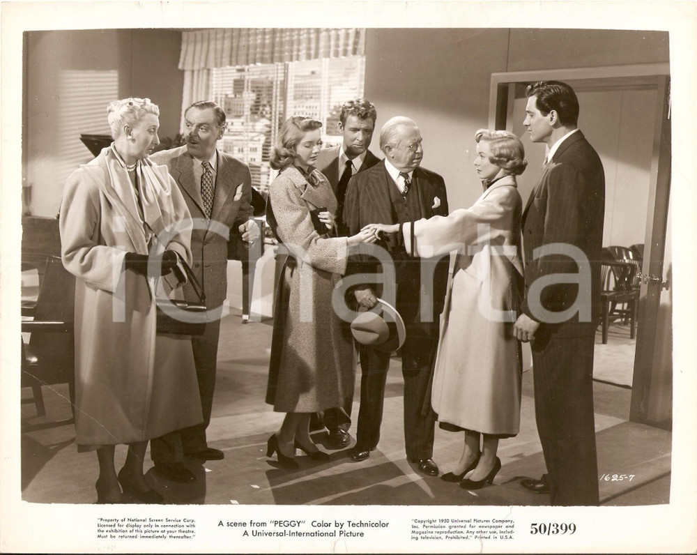 Fotografia d epoca originale 1950 PEGGY Diana LYNN Rock HUDSON Charles COBURN Jerome COWAN Foto di scena 1
